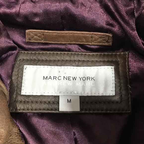 Woman’s Andrew Marc Brown leather jacket M - Picture 7 of 7